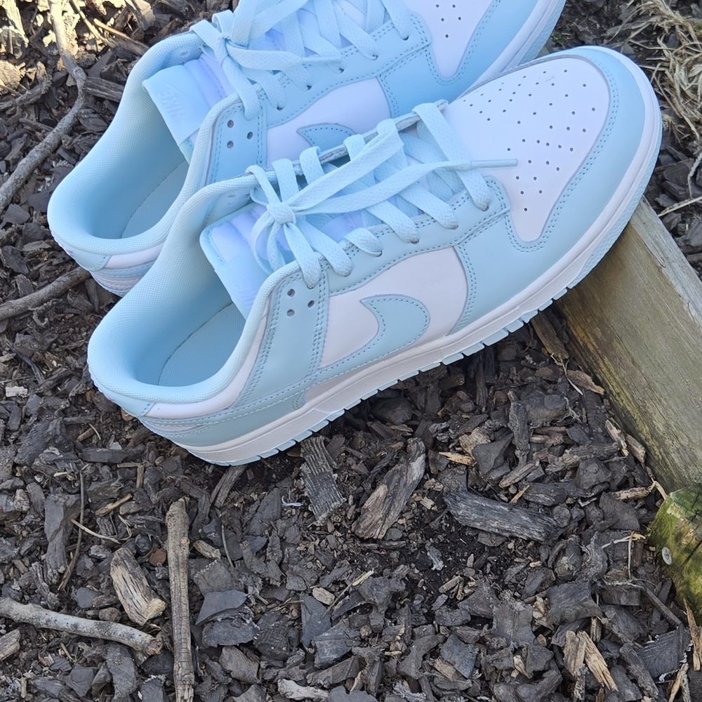 New Nike Dunk Low Shoes Glacier Blue White Retro DV0833-104 Mens Size 9.5 - Picture 8 of 10